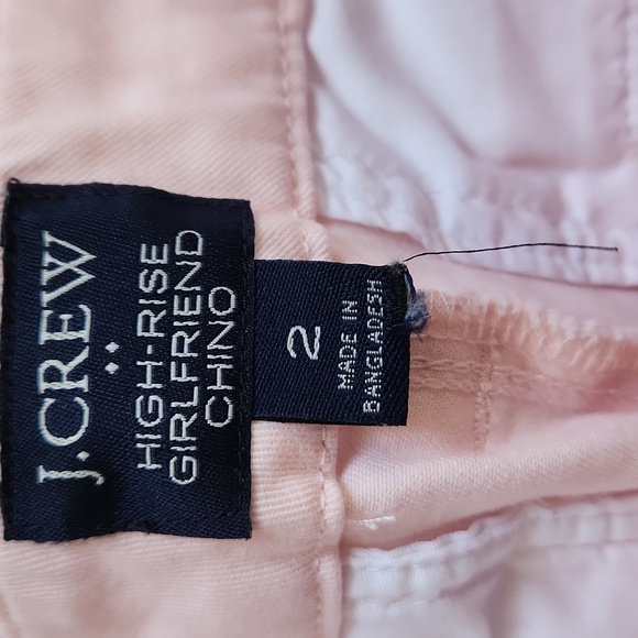 J. Crew Pink High-Rise Girlfriend Chino - Picture 2 of 3